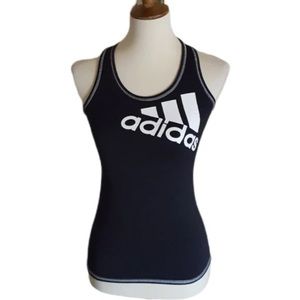 ADIDAS - Reversible 2 in 1 Black with White Logo Climalite Tank Top - XS